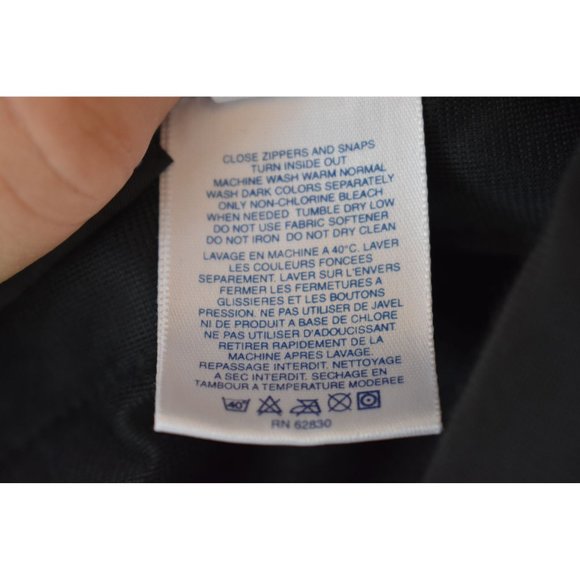 Men's Lands End Navy Blue Zip up Fleece Jacket L - Picture 5 of 6